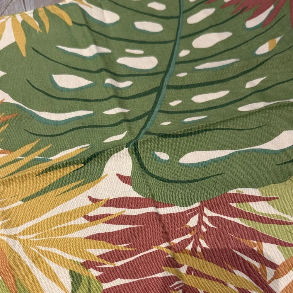 Tropical Leaf Print Fabric napkins-set of 10